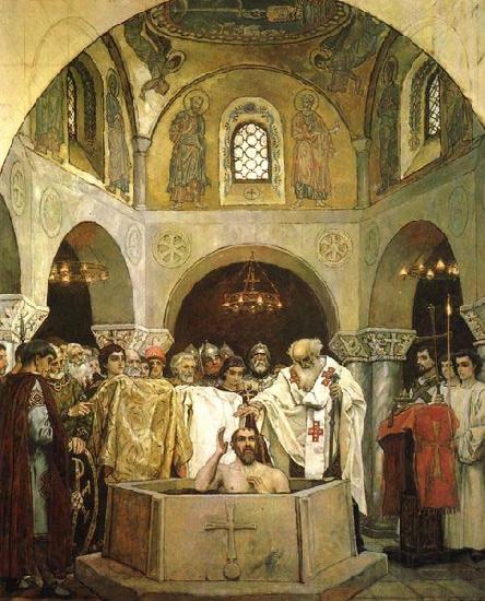 Viktor Vasnetsov Baptism of Saint Prince Vladimir 1890 Spain oil painting art